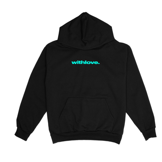 black/diamond blue "withlove" anywhere hoodie