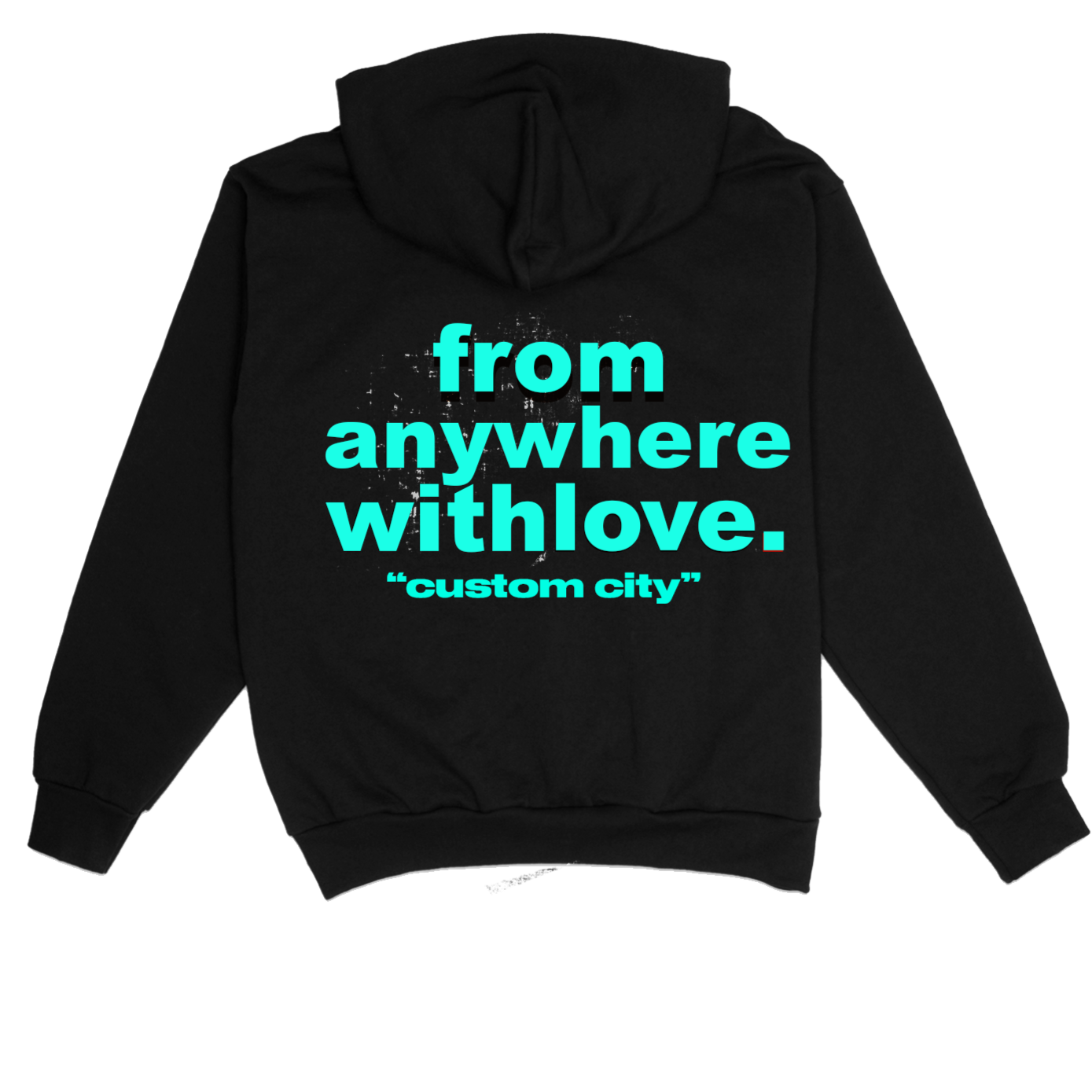 black/diamond blue "withlove" anywhere hoodie