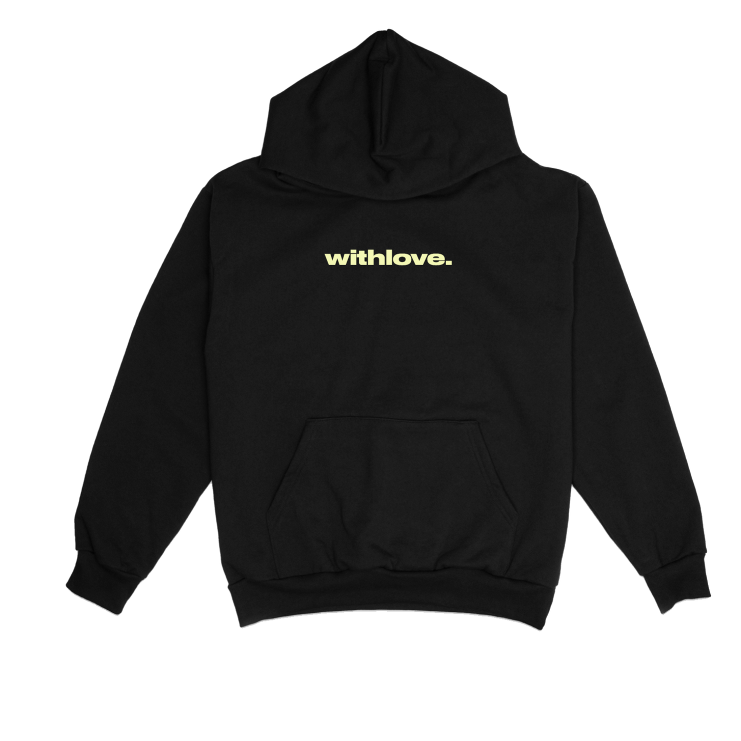 black/cream "withlove" anywhere hoodie