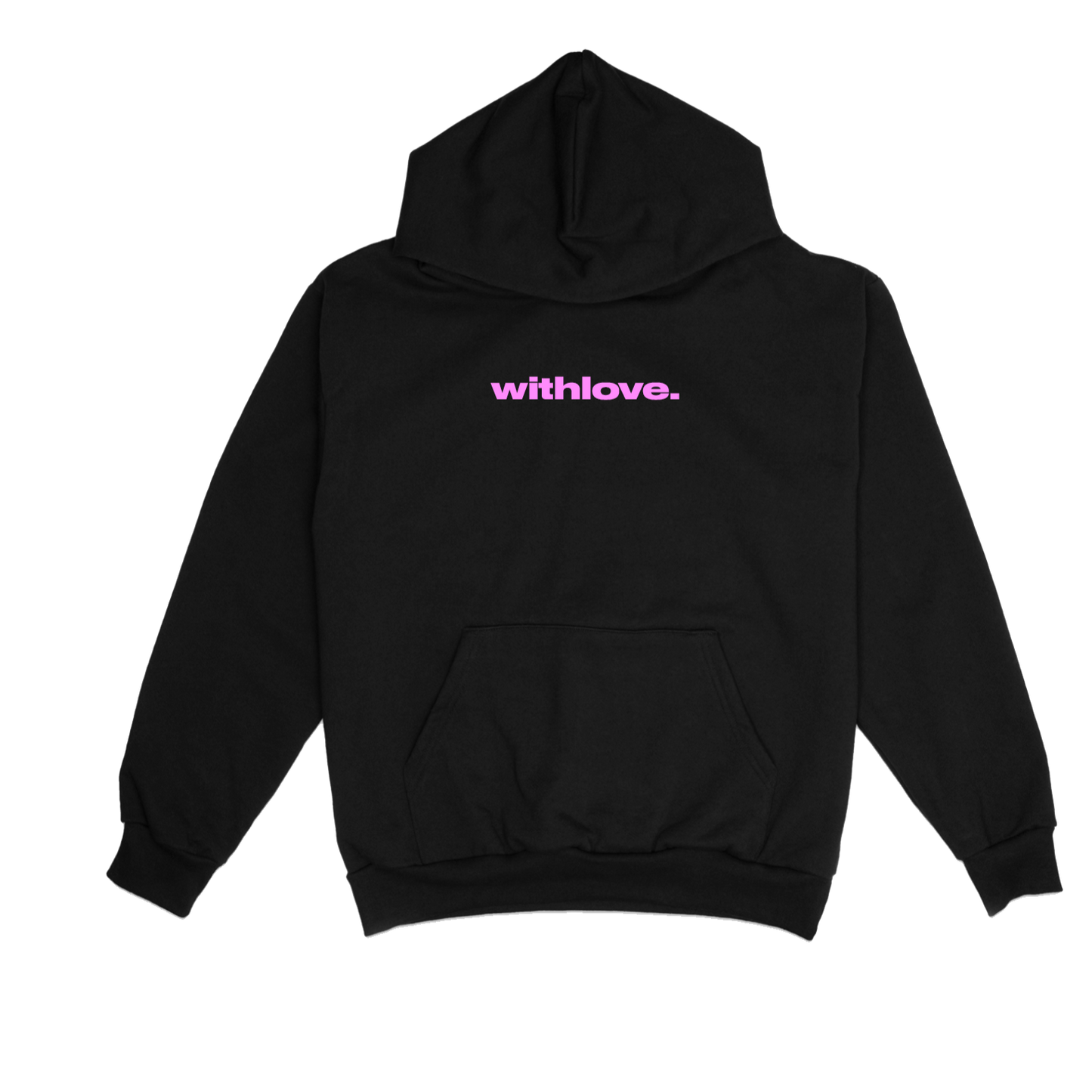 black/pink "withlove" anywhere hoodie